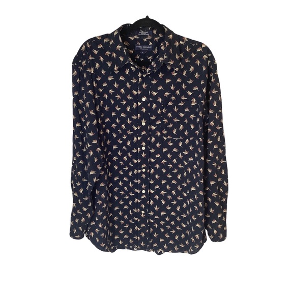 Daniel Cremieux Other - Daniel Cremieux Navy Buttondown Shirt Cotton‎ Mallard Bird Print Large